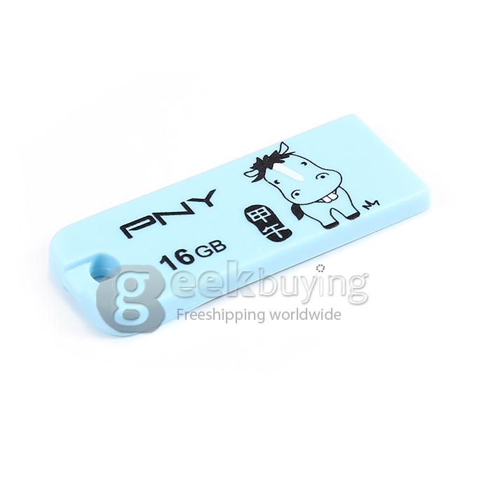PNY Micro Attache 16GB USB 2.0 Flash Drive U Disk Memory Stick USB Drive Chinese New Year Style - Blue