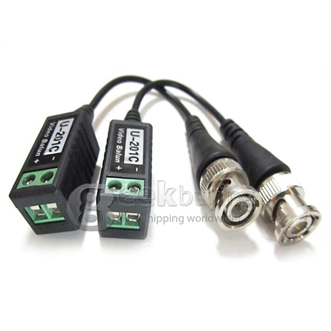 U201C CCTV Passive Video Balun Twisted Pair Transceiver - BNC Video Over UTP Cable