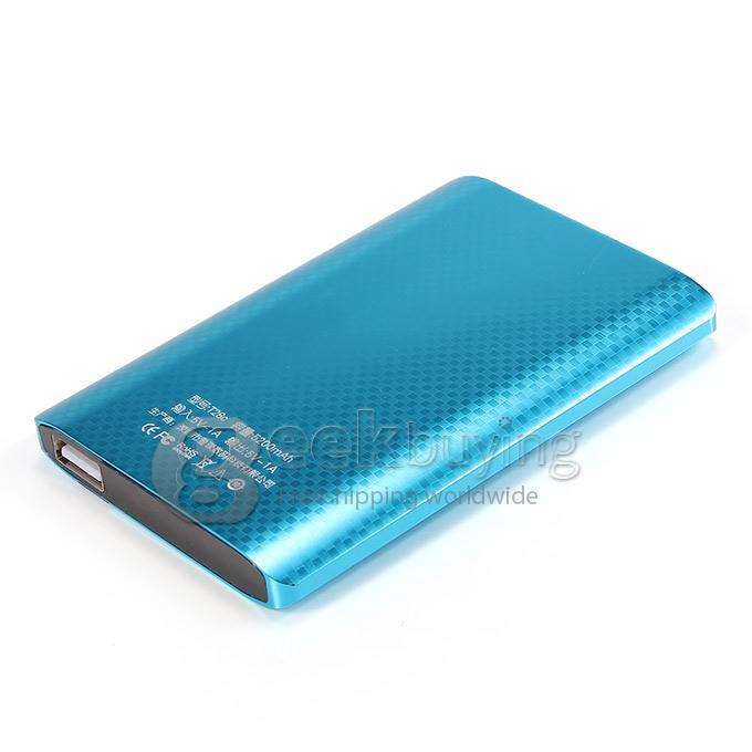 Buccker T28C 5200mAh Power Bank External Battery Mobile Power for Smart Phones iPad iPhone 6 Plus Sumsung HTC - Blue