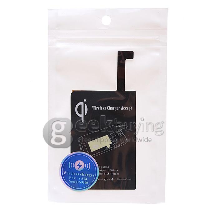 [US Stock]Portable Qi Wireless Charger Module Charging Receiver for Samsung Galaxy Note 4 N9100 - Black