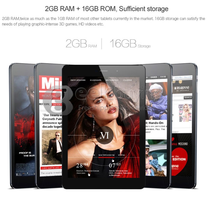 Cube TALK79 U55GT-C8 MTK8392 Octa Core 1.7GHz 7.85 Inch Android 4.4 OS IPS Retina 2048*1536 3G/Bluetooth/GPS 2GB+16GB Tablet PC