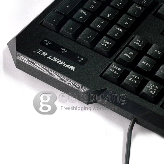 WFIRST G601-M Waterproof Comfort USB Wired Gaming Keyboard for Computer and Laptop