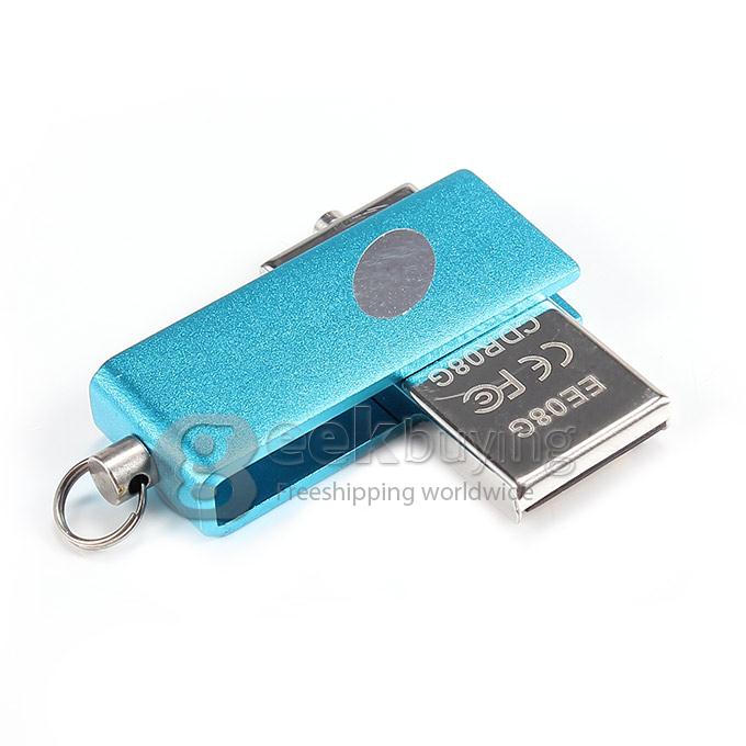 PNY Lovely Attache Rotatable USB 2.0 8GB Flash Drive U Disk Memory Stick USB Drive - Blue