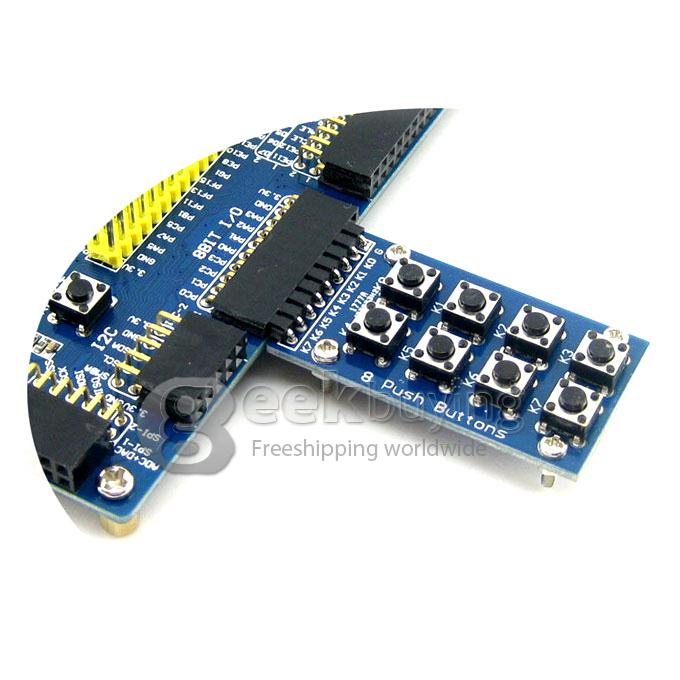 8 Single Push Button in 1 Board 4*2 2*4 Matrix Keyboard Single Key Accessory Module