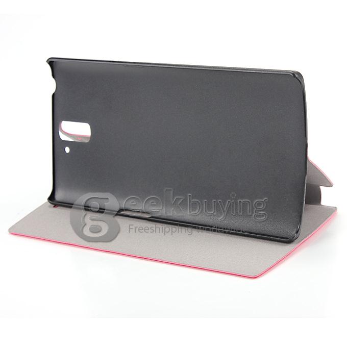 Brand New Protective Cover Flip Stand Leather Case for OnePlus A0001 - Pink
