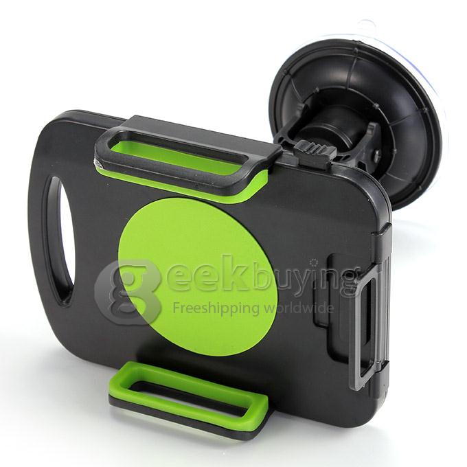 New Car Bracket Suction Mount Holder Backrest Windshield Mountain for iPad Air Mini Sumsang Tablet PC - Black+Green