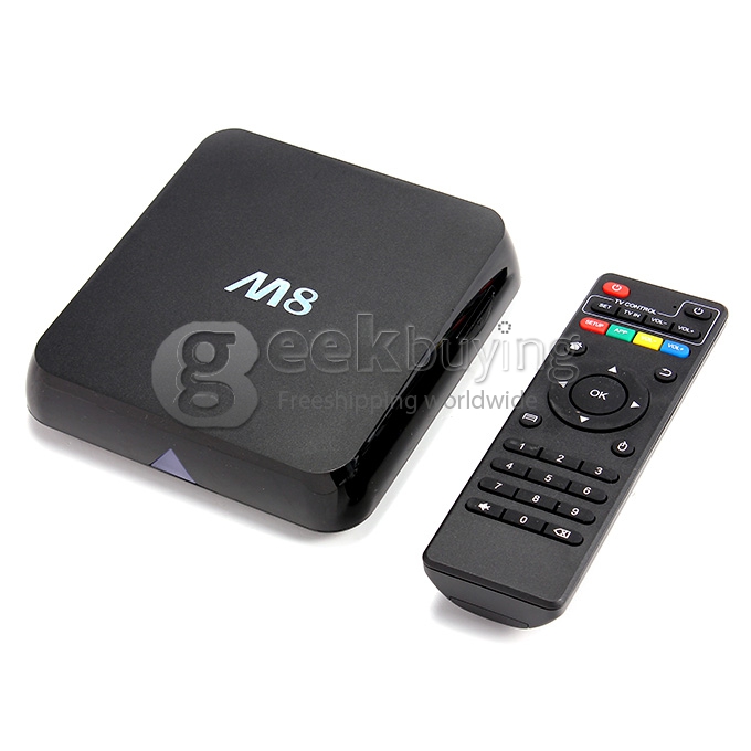 [UK Stock]M8 Amlogic S802 Quad Core Cortex-A9 2.0Ghz Android 4.4 TV BOX 4K HDMI HDD Player Octa Core GPU 2.4G/5G WIFI XBMC Bluetooth - Black