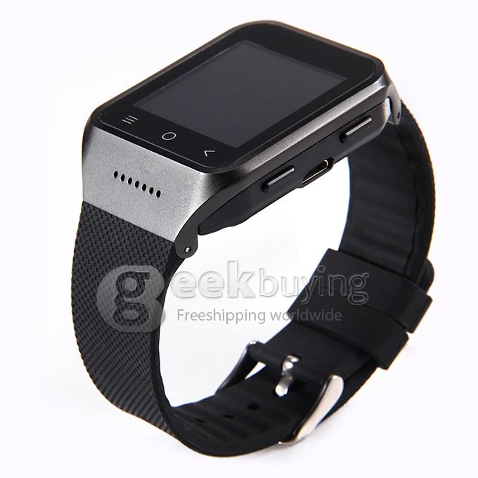 ZGPAX S8 1.54 Inch 240*240 Pixel Watch Phone MTK6572W Dual Core 1.2GHz Android 4.4 OS 512MB 4GB GPS 3G - Black