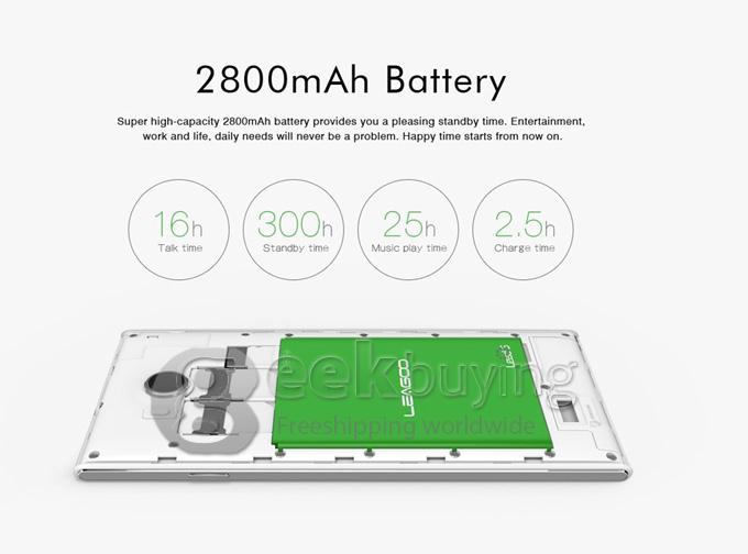 Leagoo Lead 5 MTK6582 Quad core 1.3GHz 5.0Inch Smartphone Android 4.4 1GB+8GB 8.0MP+3.2MP OGS IPS FWVGA 3G GPS - Black