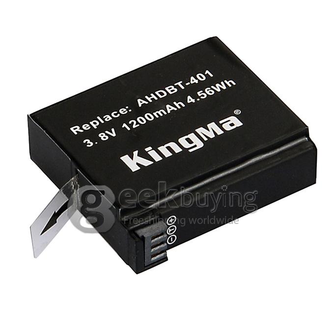 Kingma 1200mAh Backup Battery AHDBT-401 Camera Battery for Gopro Hero 4 HD Camera