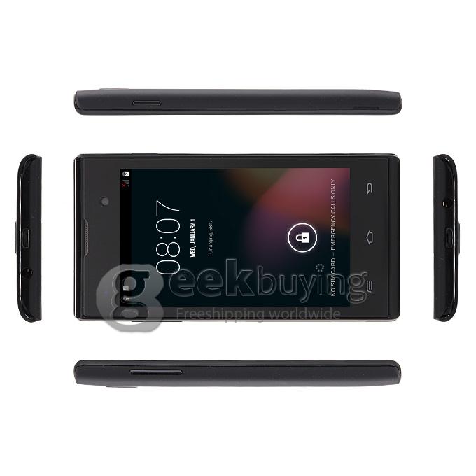 INEW U1 WVGA MTK6572 Dual Core 1.0GHz Smartphone 4.0 Inch Android 4.4 OS 4GB ROM Dual Cameta Dual SIM 2.0MP 3G - Black