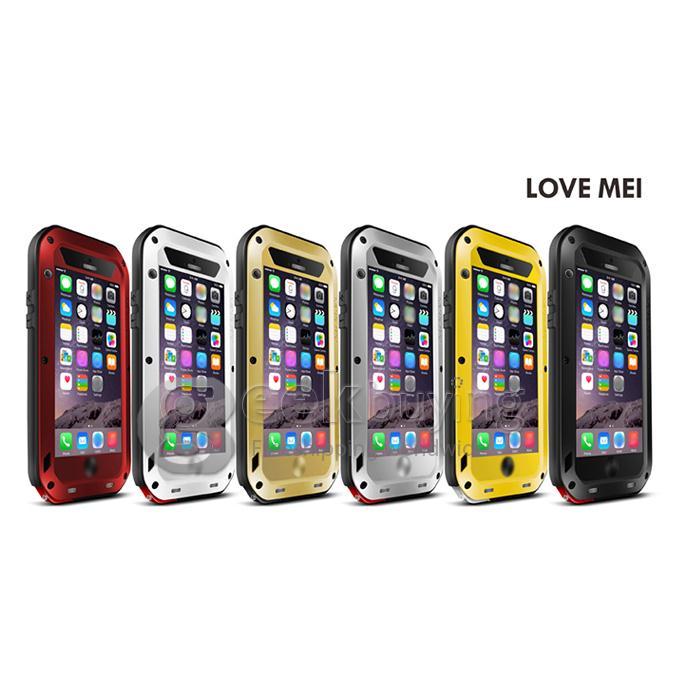 [Spain Stock]LOVE MEI Water/Dirt/Shockproof Protective Metal and Silicon Cover Case for 5.5