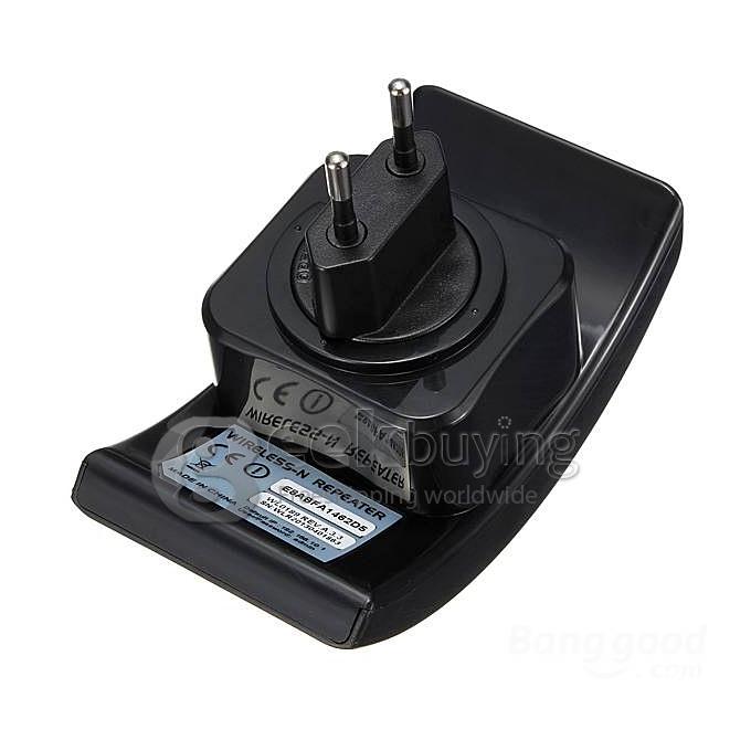 300M Wireless-N 2.4G WiFi 802.11N Repeater Router Range Expander Extender Router EU Plug - Black