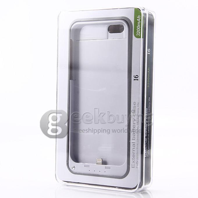 3200mAh External Power Bank Case Charger Battery Stand Backup for iPhone 6 4.7inch - White