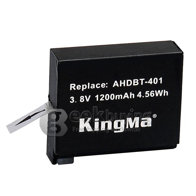 Kingma 1200mAh Backup Battery AHDBT-401 Camera Battery for Gopro Hero 4 HD Camera