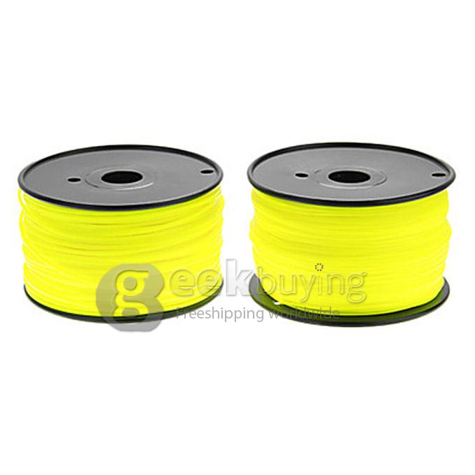 Heacent P003 3D Printer Material PLA Filaments Consumables Plastic Cable 3MM 1KG - Transparent Yellow