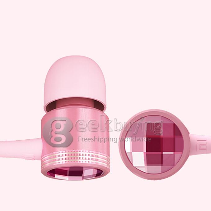 Original Xiaomi Crystal Smartphone Piston 2 II In-Ear Earphones Wire Control with Mic - Pink