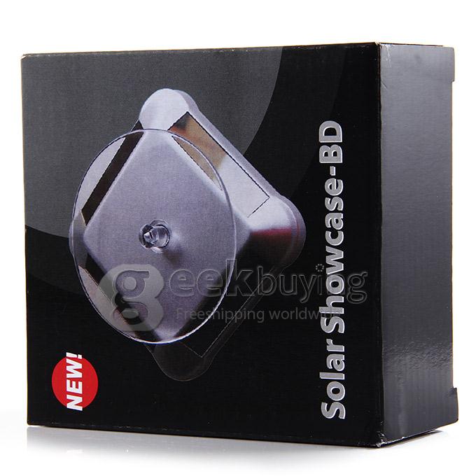 300g Solar Power Rotating Display Stand Turntable Rotary Plate Showcase for Jewellery Watch Mobile - Black