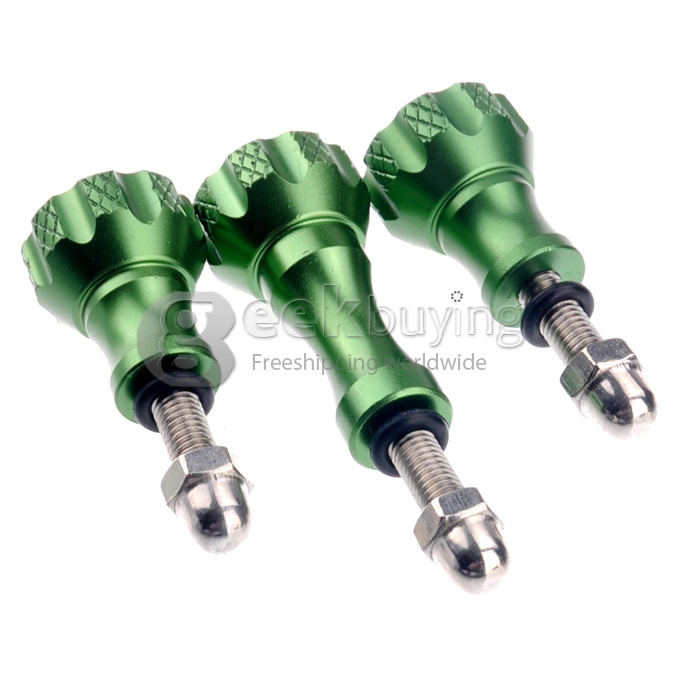 High Quality & Precision CNC Machining Thumb Knob Aluminum Alloy Bolt Nut Screw Kit For Gopro Hero 4 / 3 / 2 / 1 KEECOO SJCAM (Green)