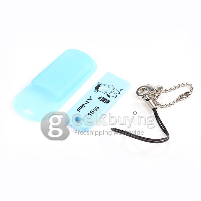 PNY Micro Attache 16GB USB 2.0 Flash Drive U Disk Memory Stick USB Drive Chinese New Year Style - Blue