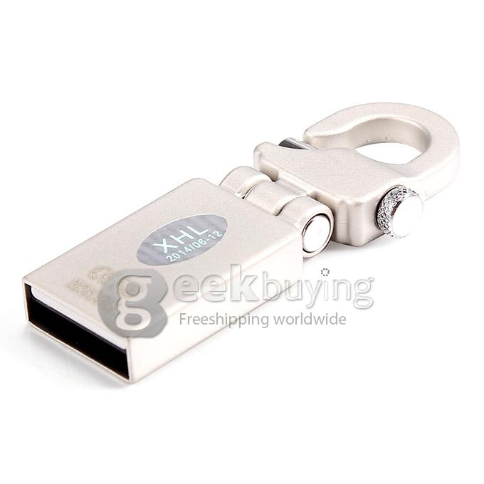 PNY Mini Hook 8G USB 2.0 Steel Flash Drive U Disk Memory Stick USB Drive - Silver