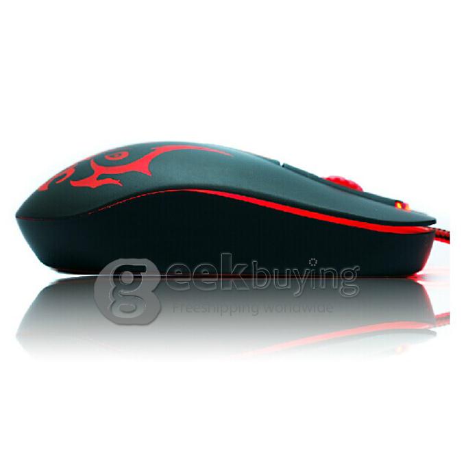 AULA DARK MAGIC SCORPION User-Defined Programming USB 2.0 Wired 3200DPI Gaming Optical Mouse with LED Light - Black