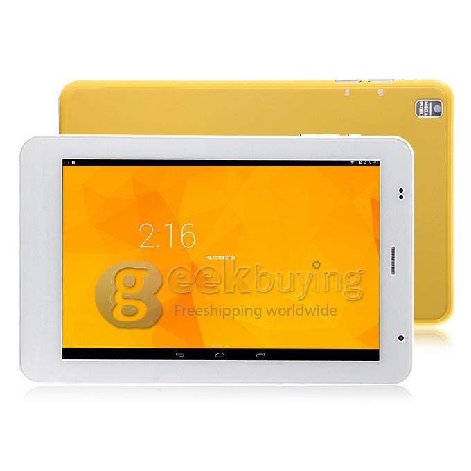 Ramos i7s 3G Intel Z3735G Quad Core 1.83GHz 7 Inch Tablet PC Android 4.4 OS 800*1280 IPS 1GB/16GB BT - Yellow