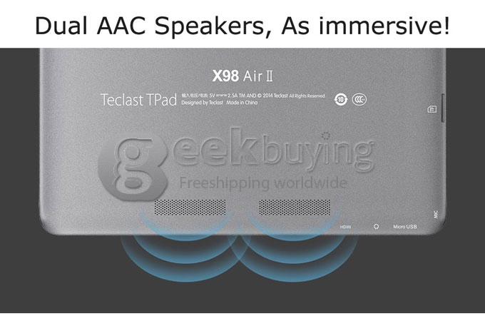 Teclast X98 Air II Dual OS Intel Bay Trail-T Z3736F Quad Core 2.16 GHz 9.7 Inch Tablet PC Android 4.4 & Windows 8.1 2048*1536 IPS 2GB/32GB
