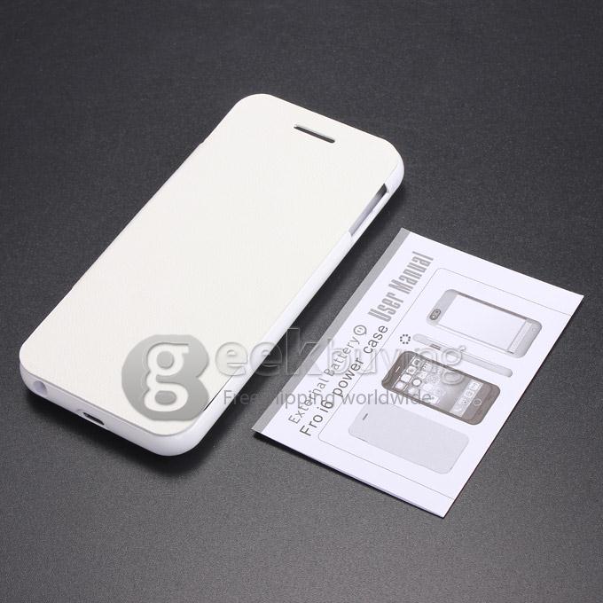 3800mAh External Battery Power Bank Backup Charging Case with Flip Leather Cover For iPhone 6 4.7