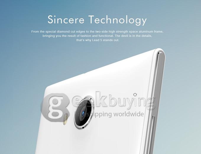 Leagoo Lead 5 MTK6582 Quad core 1.3GHz 5.0Inch Smartphone Android 4.4 1GB+8GB 8.0MP+3.2MP OGS IPS FWVGA 3G GPS - Black