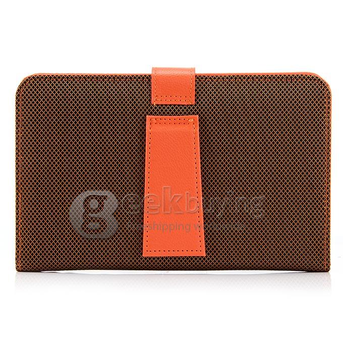 Universal Micro USB Keyboard Leather Case for 7 Inch Tablet PC - Brown