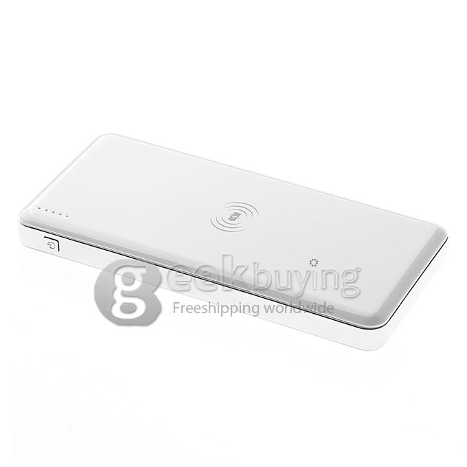 QI Standard Wireless Charger With 10000mAh Power Bank for Nexus 5/4 Samsung Note 4 - White