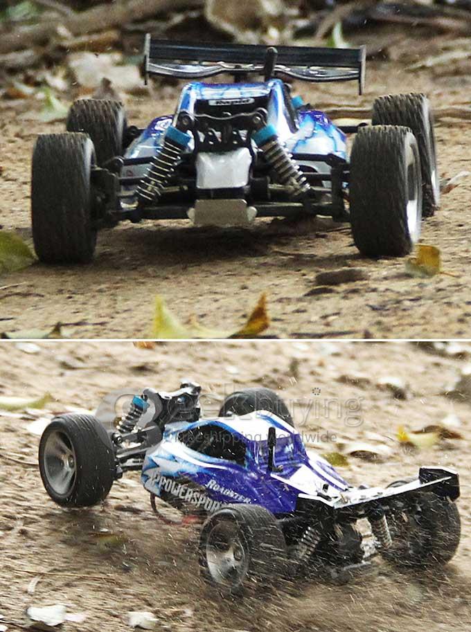 WLtoys A959 4CH Trucks High Speed Electric Remote Control Car Stunt Off-road Monster Truck Super Power Ready - Blue
