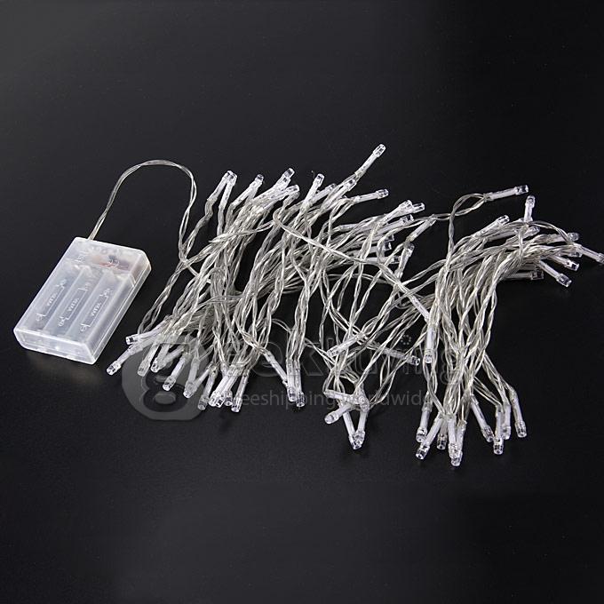 10M 80 LED Copper Wire LED String Light / LED Rope Lamp (3 x AA) - Blue