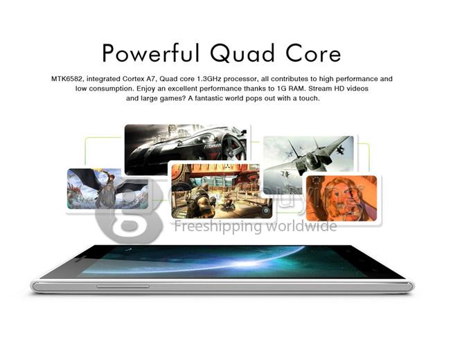 Leagoo Lead 5 MTK6582 Quad core 1.3GHz 5.0Inch Smartphone Android 4.4 1GB+8GB 8.0MP+3.2MP OGS IPS FWVGA 3G GPS - Black