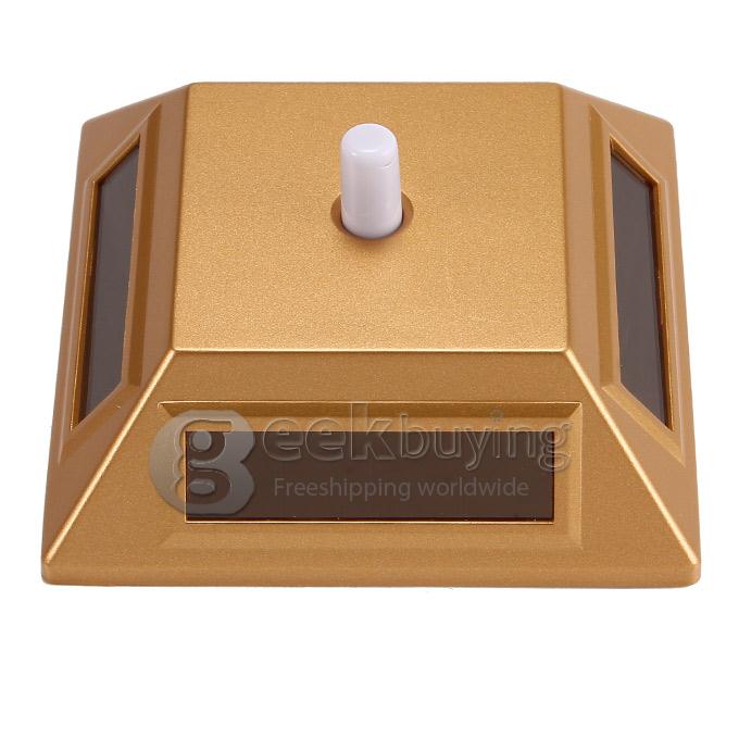300g Solar Powered Rotation Turntable Jewelry Display Plate Desinger Rotary Jewelry Showcase Stand - Golden