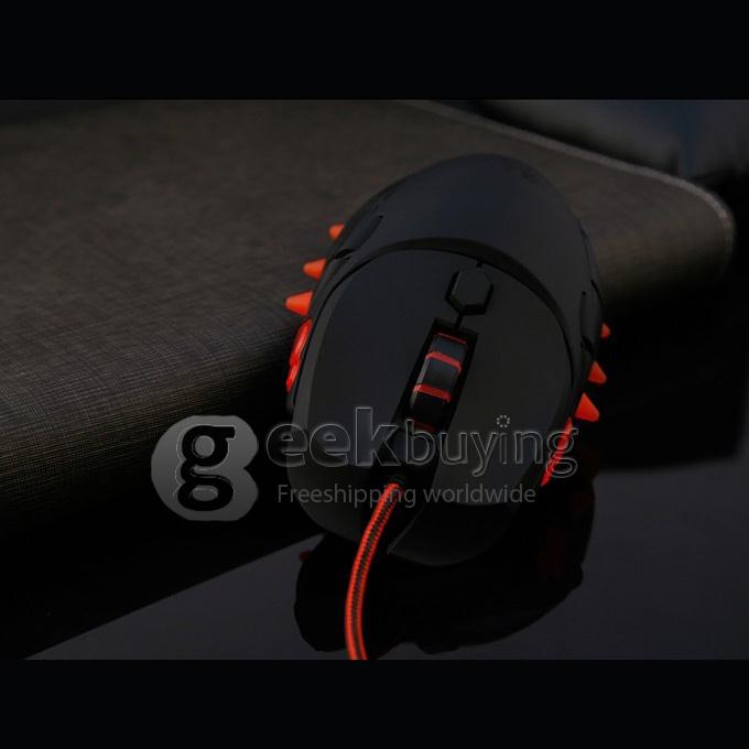 AULA Spider Queen 4000DPI 8D USB Wired Gaming Optical Mouse with LED Light Self Definition LOL Game Mouse 