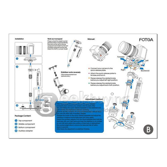 FOTGA S-450 Pro 4.5kg Load Handheld Steadicam Video Stabilizer for Digital Video Camera DSLR