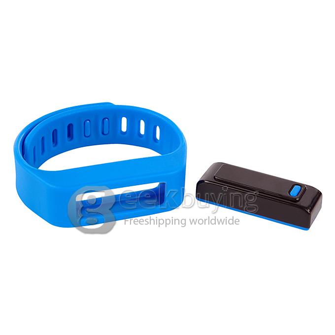 LC Healthy Smart Sport Bluetooth 4.0 Wrist Band Bracelet Hand Ring with Screen Sleeping Fitness Running Ped - Blue
