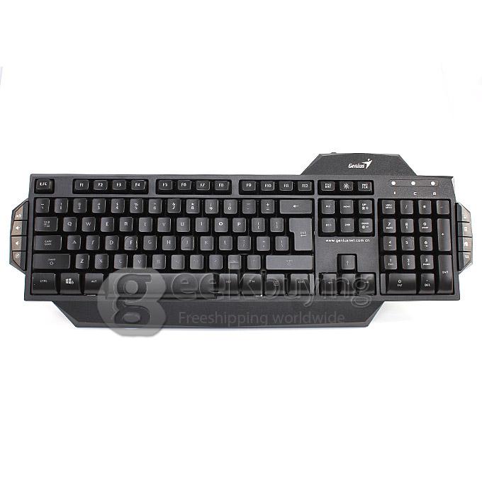 Genius G7 USB Wired LED Backlight 112 Key Gaming Keyboard + 6D 800/1600/2000DPI Mouse Combo Set - Black