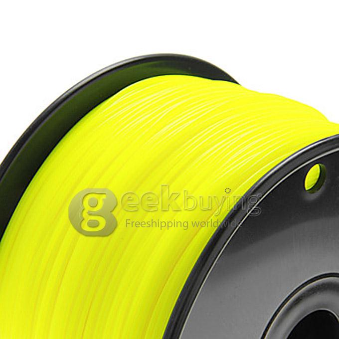Heacent P003 3D Printer Material PLA Filaments Consumables Plastic Cable 3MM 1KG - Transparent Yellow