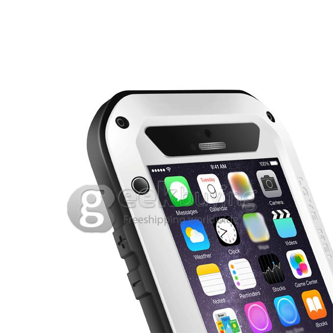 [Spain Stock]LOVE MEI Water/Dirt/Shockproof Protective Metal and Silicon Cover Case for 5.5