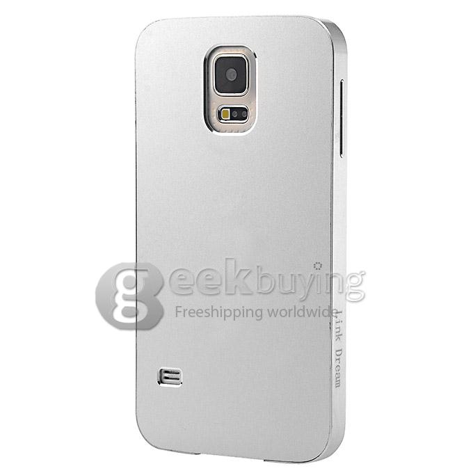 New Aluminum Metal Bumper With Back Cover Case for Sumsang Galaxy S5 i9600 - Silvery