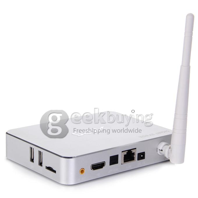 M8S RK3288 Quad Core 1.8GHz Android 4.4 Mini TV BOX HDMI HDD Player 2G/8G Dual Band 2.4G/5G WIFI Bluetooth 2.0MP Camera - Silver