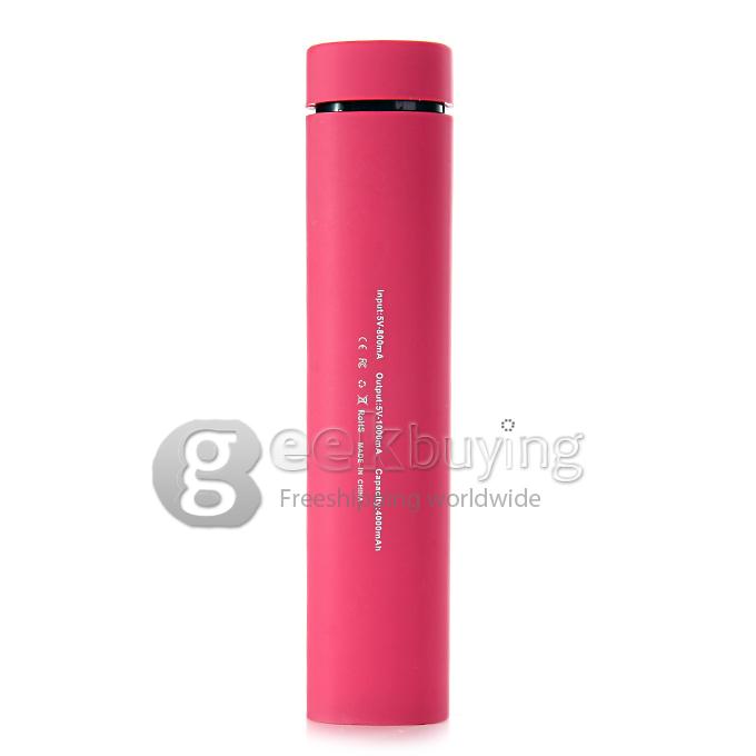 3 IN 1 Portable 4000mAh Power Bank Battery Charger + Speaker + Stand for Smartphone - Rose Red