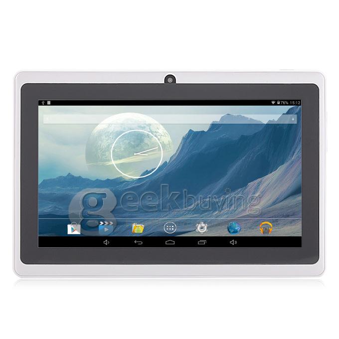 Q90 Allwinner A23 7 Inch Tablet PC Android 4.4 OS 4GB ROM Capacitive Touch Screen Dual Cameras - White