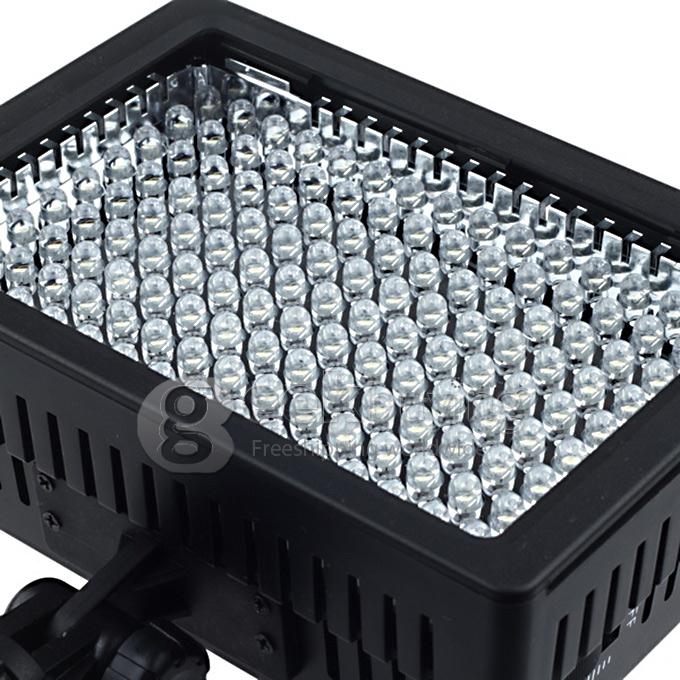 Super Power HD-126 9.6W 5600K LED Digital Video Light for Canon Panasonic Sony Camera DV Camcorder - Black