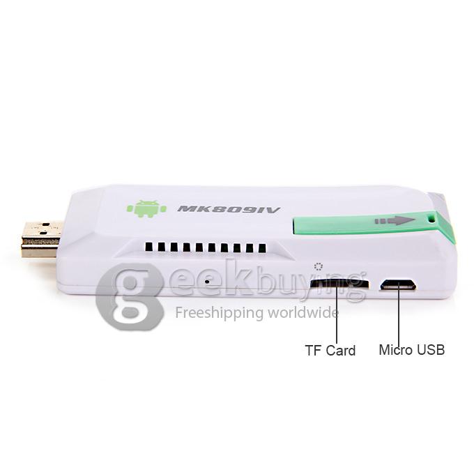 MK809IV RK3188 Quad-core 1.6GHz Android 4.2 Mini TV Box Dongle HDMI HDD Player 2G/8G WIFI Bluetooth 4.0 - White