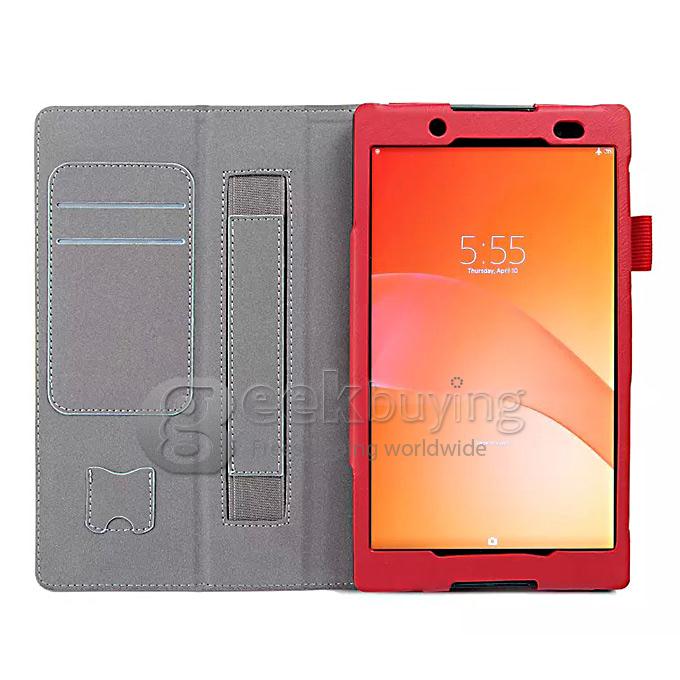 Wake/Sleep Ultra-Thin Fold Leather Case Cover for Sony Xperia Z3 Tablet Compact - Red