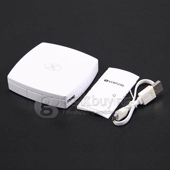 Vorson Mirror 6000mAh Power Bank External Li-polymer Battery 2.1A for iPhone iPad Smartphone Tablet - White